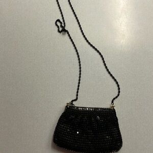 Elegant Black Mesh Evening Bag